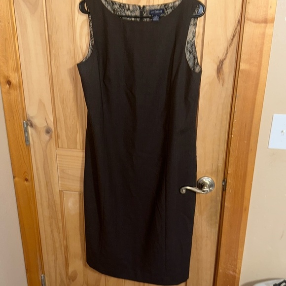 Ann Taylor Wool Shift Elegant Brown Sleeveless Dress - Picture 1 of 5